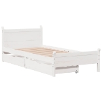 Letto senza Materasso Bianco 90x200 cm Legno Massello di Pino