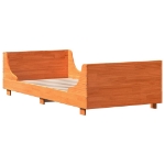 Letto senza Materasso Marrone Cera 100x200 cm in Legno di Pino