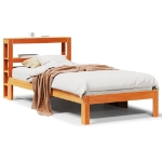 Letto senza Materasso Marrone Cera 100x200 cm in Legno di Pino