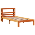 Letto senza Materasso Marrone Cera 100x200 cm in Legno di Pino