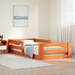 Letto senza Materasso Marrone Cera 100x200 cm in Legno di Pino