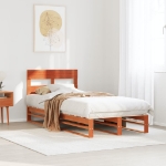 Letto senza Materasso Marrone Cera 100x200 cm in Legno di Pino