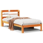 Letto senza Materasso Marrone Cera 100x200 cm in Legno di Pino