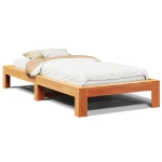 Letto senza Materasso Marrone Cera 100x200 cm in Legno di Pino