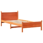 Letto senza Materasso Marrone Cera 100x200 cm in Legno di Pino