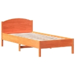 Letto senza Materasso Marrone Cera 100x200 cm in Legno di Pino