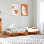 Letto senza Materasso Marrone Cera 100x200 cm in Legno di Pino