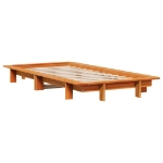 Letto senza Materasso Marrone Cera 100x200 cm in Legno di Pino