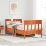 Letto senza Materasso Marrone Cera 100x200 cm in Legno di Pino