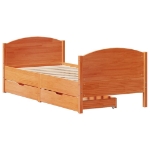 Letto senza Materasso Marrone Cera 100x200 cm in Legno di Pino