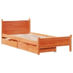 Letto senza Materasso Marrone Cera 100x200 cm in Legno di Pino