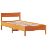 Letto senza Materasso Marrone Cera 100x200 cm in Legno di Pino