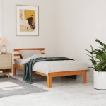 Letto senza Materasso Marrone Cera 100x200 cm in Legno di Pino