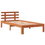 Letto senza Materasso Marrone Cera 100x200 cm in Legno di Pino