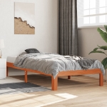 Letto senza Materasso Marrone Cera 100x200 cm in Legno di Pino