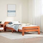 Letto senza Materasso Marrone Cera 100x200 cm in Legno di Pino