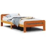 Letto senza Materasso Marrone Cera 100x200 cm in Legno di Pino