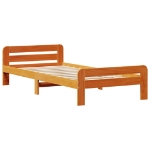 Letto senza Materasso Marrone Cera 100x200 cm in Legno di Pino