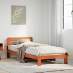 Letto senza Materasso Marrone Cera 100x200 cm in Legno di Pino