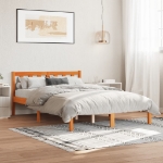 Letto senza Materasso Marrone Cera 120x190 cm in Legno di Pino