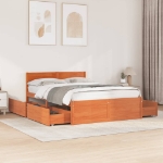 Letto senza Materasso Marrone Cera 120x190 cm in Legno di Pino