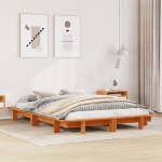 Letto senza Materasso Marrone Cera 120x190 cm in Legno di Pino