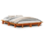 Letto senza Materasso Marrone Cera 120x190 cm in Legno di Pino