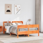 Letto senza Materasso Marrone Cera 120x190 cm in Legno di Pino