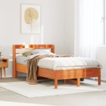 Letto senza Materasso Marrone Cera 120x190 cm in Legno di Pino