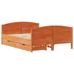 Letto senza Materasso Marrone Cera 120x190 cm in Legno di Pino