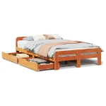 Letto senza Materasso Marrone Cera 120x190 cm in Legno di Pino