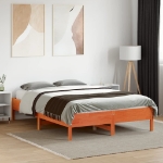 Letto senza Materasso Marrone Cera 120x190 cm in Legno di Pino