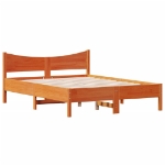 Letto senza Materasso Marrone Cera 120x190 cm in Legno di Pino