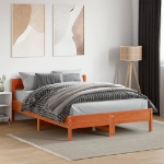 Letto senza Materasso Marrone Cera 120x190 cm in Legno di Pino