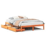 Letto senza Materasso Marrone Cera 120x190 cm in Legno di Pino