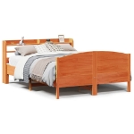 Letto senza Materasso Marrone Cera 120x190 cm in Legno di Pino