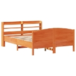 Letto senza Materasso Marrone Cera 120x190 cm in Legno di Pino