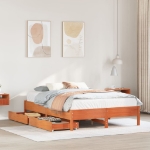 Letto senza Materasso Marrone Cera 120x190 cm in Legno di Pino