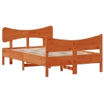 Letto senza Materasso Marrone Cera 120x190 cm in Legno di Pino