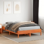 Letto senza Materasso Marrone Cera 120x200 cm in Legno di Pino