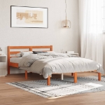 Letto senza Materasso Marrone Cera 120x200 cm in Legno di Pino