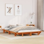 Letto senza Materasso Marrone Cera 120x200 cm in Legno di Pino