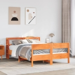 Letto senza Materasso Marrone Cera 120x200 cm in Legno di Pino