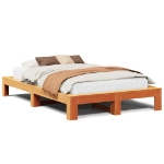 Letto senza Materasso Marrone Cera 120x200 cm in Legno di Pino