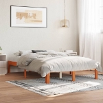 Letto senza Materasso Marrone Cera 120x200 cm in Legno di Pino