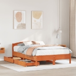 Letto senza Materasso Marrone Cera 120x200 cm in Legno di Pino