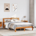 Letto senza Materasso Marrone Cera 120x200 cm in Legno di Pino