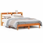 Letto senza Materasso Marrone Cera 135x190 cm in Legno di Pino