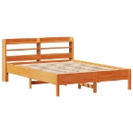 Letto senza Materasso Marrone Cera 135x190 cm in Legno di Pino