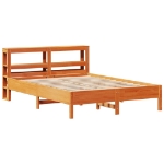 Letto senza Materasso Marrone Cera 135x190 cm in Legno di Pino